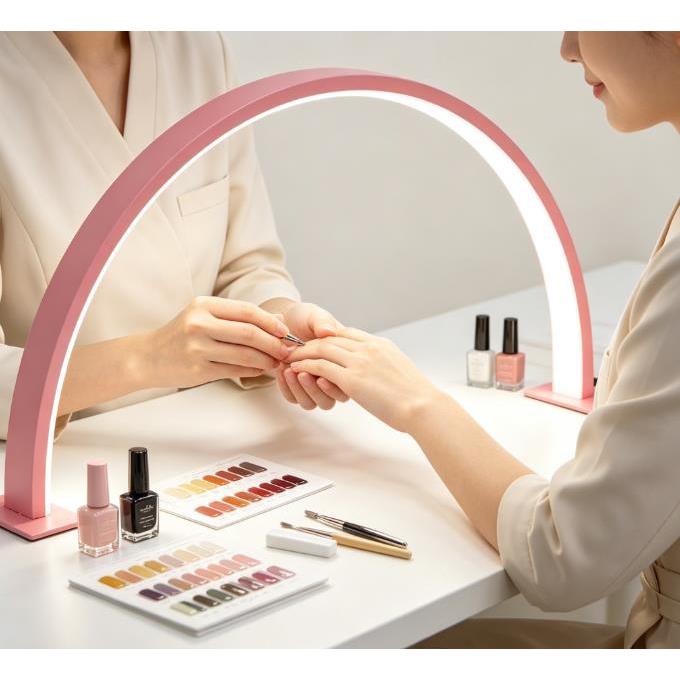 เครื่องประดับเสริมงานความงามรูปตัว U, 3 โหมดสี Nail & Eyelash Salon Table Decor