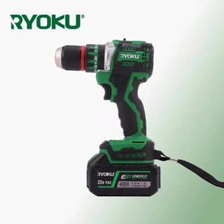 RYOKU ชุดเครื่องมือไฟฟ้าไร้สายพร้อมสว่านไร้แปรงถ่าน 13 มม. และประแจ 500NM