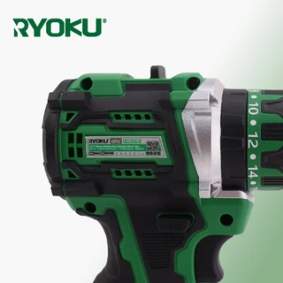 RYOKU ชุดเครื่องมือไฟฟ้าไร้สายพร้อมสว่านไร้แปรงถ่าน 13 มม. และประแจ 500NM