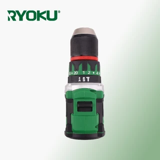 RYOKU ชุดเครื่องมือไฟฟ้าไร้สายพร้อมสว่านไร้แปรงถ่าน 13 มม. และประแจ 500NM