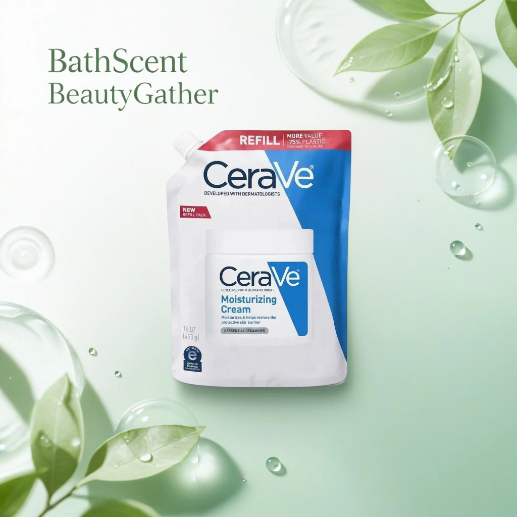Bestseller All Over The Internet Barrier Repair Moisturizing Cream Refill Pouch 453g Triple Ceramides ปลอบประโลมผิวแห้ง Sensitive Red Flaky Skin Long-Lasting Hydration Eco Low-Plastic Ful