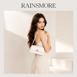 RAINSMORE กระเป๋าแฟนกีดใต้วงแขน/สะพายข้างผู้หญิง สไตล์เกาหลี หนัง PU ทนทาน เข้ากับทุกลุค ความจุใหญ่ แถมถุงของขวัญ เหมาะสำหรับทำงาน/เดท/ส่งของขวัญ