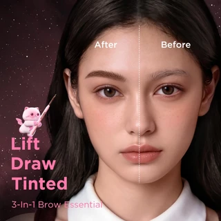 PINKFLASH ยกดินสอเขียนคิ้ว + Tint Dual-Ended Eyebrow Pencil & Tint 4 สี Long-Lasting Hold