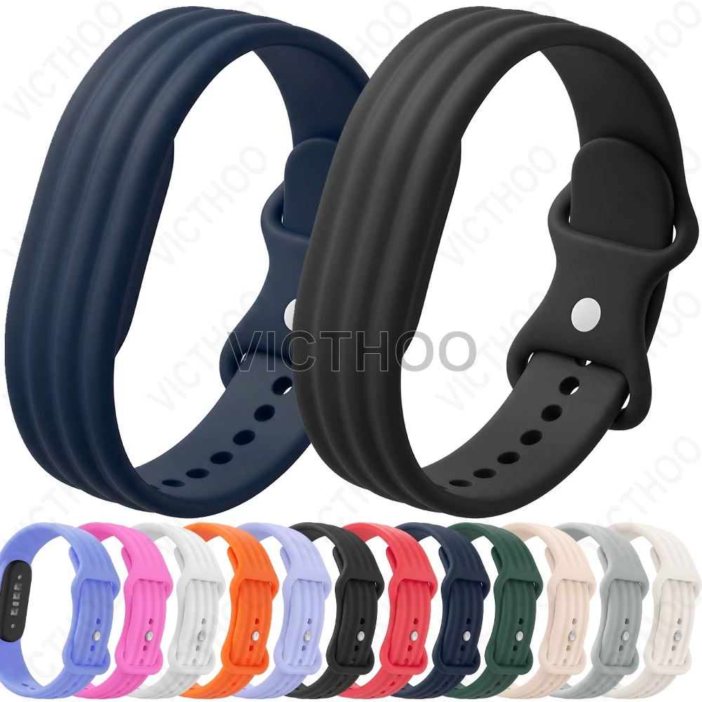 สายรัดซิลิโคนอุปกรณ์เสริมสายรัดข้อมือระบายอากาศสําหรับ Google Fitbit Air