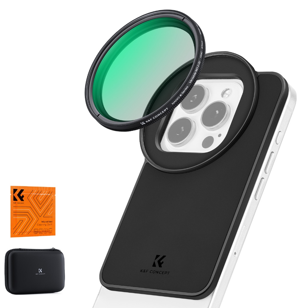 K&F Concept iPhone 12-16 Pro/Standard Edition Magnetic ND2-32 Filter 67 มม. แหวนอะแดปเตอร์
