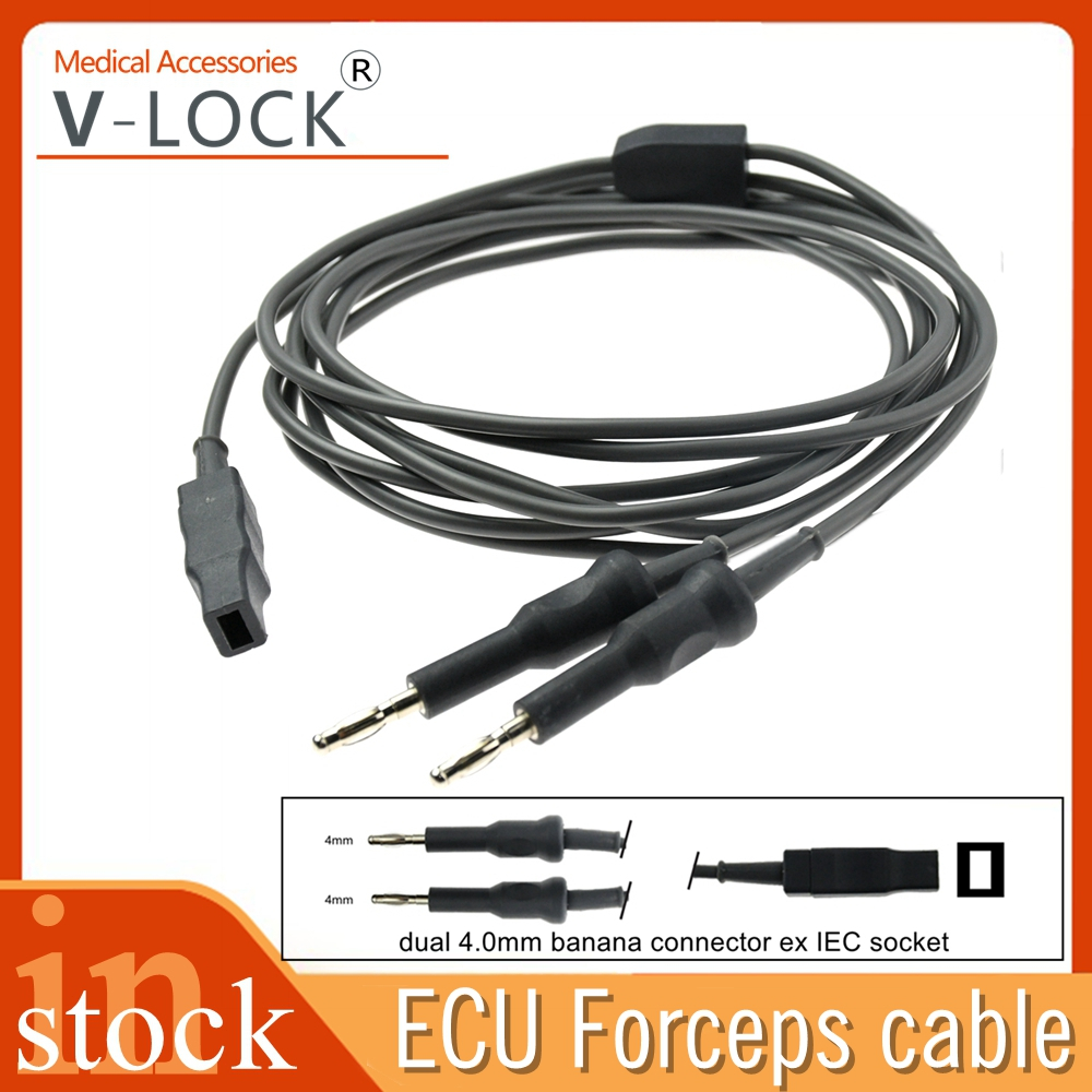 2026 3m Bipolar ForcepsลวดESUสายDual 4.0 มม.กล้วยConnector IECซ็อกเก็ตยอดนิยมไนลอนไฟเบอร์เชื่อมต่อซิลิโคนสายESU-006A2
