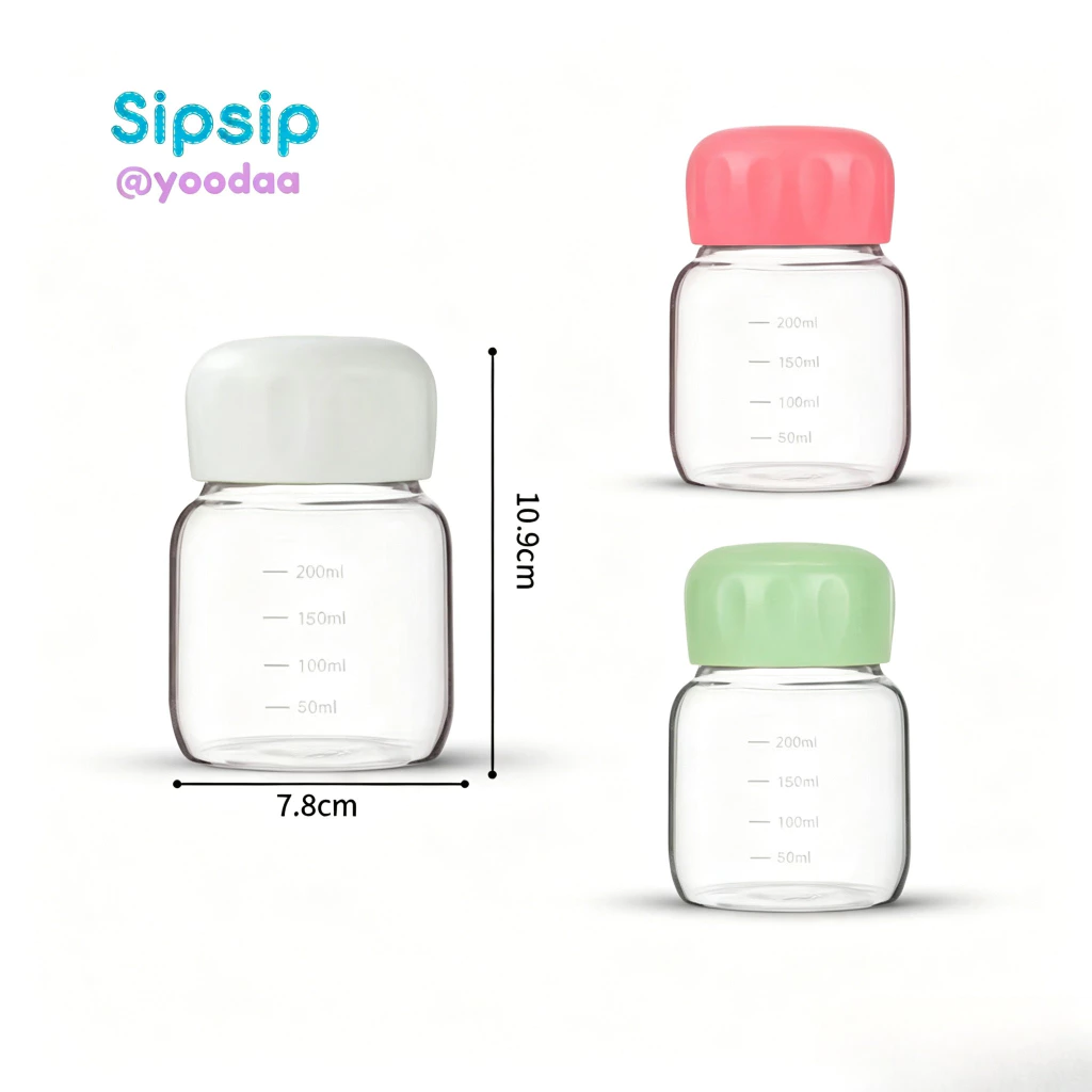 Sipsip มินิน่ารักรอบ ถ้วยนม มีฝาปิด ถ้วยกาแฟเอสเปรสโซ แก้วน้ำนักเรียน ถังเก็บข้อมูล แบบพกพา 300ml