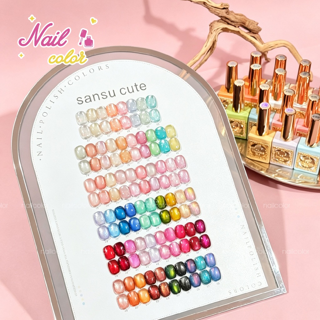 [ประเทศไทยจัดส่ง🇹🇭🇹🇭] ชุดกาวยาทาเล็บ Cats Eye ขนาด 58 สี (พร้อมกระดานสี) ความสว่างแม่เหล็กสูง เนื้อเจลเรียบ ทาง่าย ครบชุด Color Series Coverage Daily