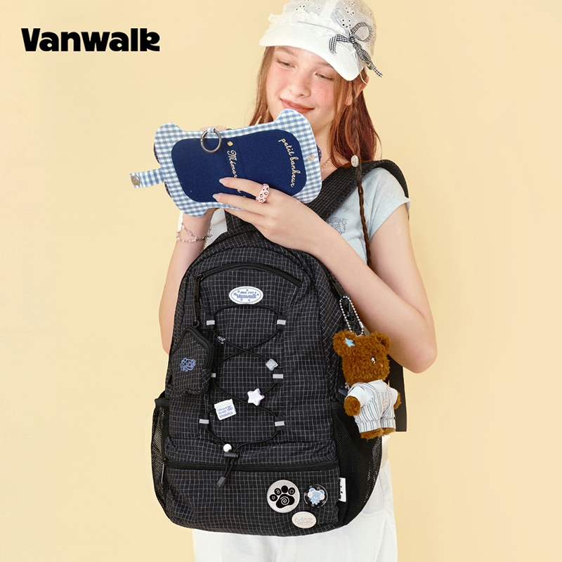 VANWALK حقيبة ظهر سفر نسائية كبيرة Gulugulu — صورة 2