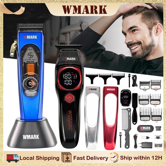 WMARK NG-9004 NG-8204 ปัตตาเลี่ยนตัดผมไร้สาย เครื่องตัดผม Professional Hair Clipper DLC Blade Trimme