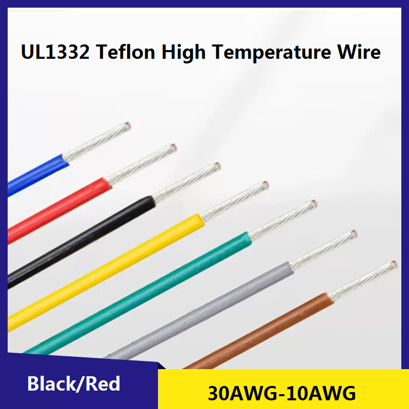UL1332 ลวดอิเล็กทรอนิกส์เทฟลอนลวดอุณหภูมิสูง 30 28 26 24 20 18-10โดยรวม ลวดทองแดงชุบดีบุก
