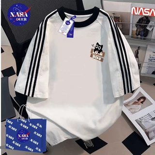 【จัดส่งจากกรุงเทพฯ】🔥NASA ฤดูร้อน ซิปครึ่งตัว oversized POLO ยูนิเซ็กส์ minimal ลายแมวน้อย🐱แฟชั่น เทรนด์ เสื้อ YG4137