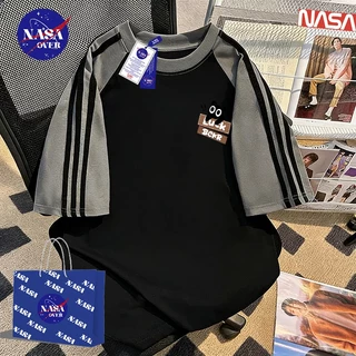 【จัดส่งจากกรุงเทพฯ】🔥NASA ฤดูร้อน ซิปครึ่งตัว oversized POLO ยูนิเซ็กส์ minimal ลายแมวน้อย🐱แฟชั่น เทรนด์ เสื้อ YG4137