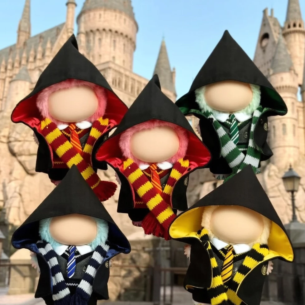 เสื้อผ้าตุ๊กตาพอดี 17 ซม. Labubu ตุ๊กตาไวนิล ของเล่นตุ๊กตา Harry Potter Hogwarts ชุดนักเรียน