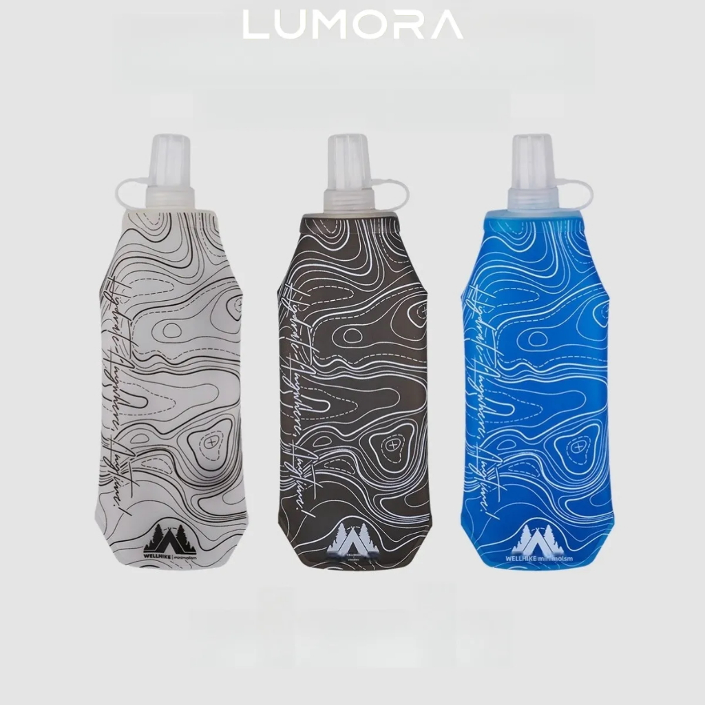 ขวดน้ำพับได้สำหรับวิ่ง 500ml ผลิตจาก TPU เกรดอาหาร ปลอดสาร BPA น้ำหนักเบา ขวดน้ำแบบนิ่ม เหมาะสำหรับวิ่ง เดินป่า ปั่นจักรยาน และมาราธอน OD01