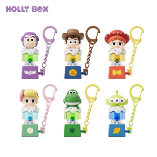 ของแท้ Toy Story Woody Three-Eyed Boy Keycap พวงกุญแจจี้อะนิเมะอุปกรณ์ต่อพ่วง Decompression ของเล่น