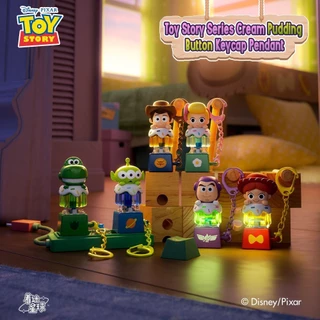 ของแท้ Toy Story Woody Three-Eyed Boy Keycap พวงกุญแจจี้อะนิเมะอุปกรณ์ต่อพ่วง Decompression ของเล่น