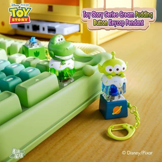 ของแท้ Toy Story Woody Three-Eyed Boy Keycap พวงกุญแจจี้อะนิเมะอุปกรณ์ต่อพ่วง Decompression ของเล่น
