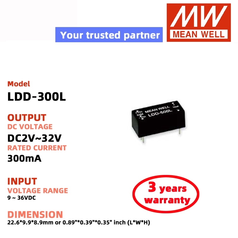 MEAN WELL LDD-300L LDD-350L LDD-500L LDD-600L LDD-700L LED driver power supplyly Current Switching P