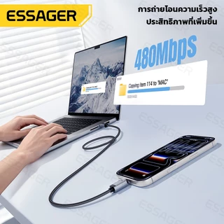ESSAGER Strong Magnetic C ถึง C สายชาร์จเร็ว 240W ชิป E-Marker โน้ตบุ๊ค MBk สายเคเบิลข้อมูลแบบถักสากล