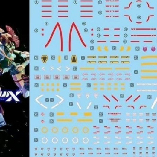 YAN GHOST รูปลอก HG 1/144 GQuuux Water Slide Decal Fluo ประเภท YANHG107