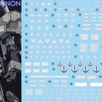 YAN GHOST HG 1/144 RGM-96X Jesta Cannon Water Slide Decal Fluo Type (ไม่ใช่ชิ้นส่วนหรือชุดใดก็ได้) Y