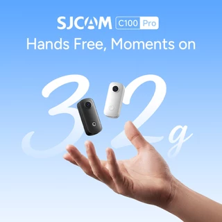 SJCAM C100PRO 4K Thumb Body Camera Standard Combo,2.5H Power,32g Light-Weight POV กล้องพร้อมการเสถียรภาพ,Magnetic Wearable Action Cam สําหรับการเดินทาง (ไม่มี SD CARD)