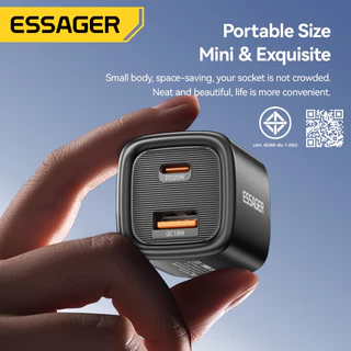Essager PD 20W USB C + Type C Charger Fast Charging Quick Chargers Wall Plug Adapter