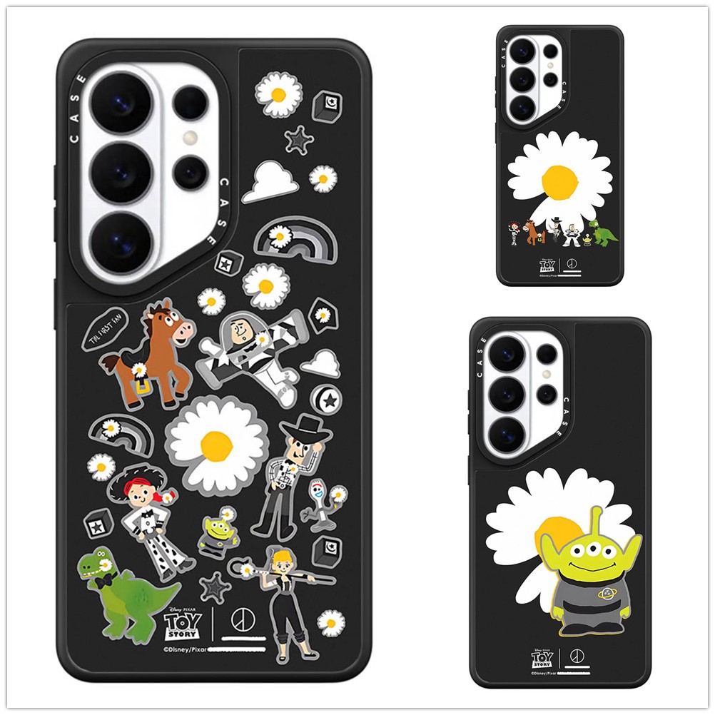 สําหรับ Samsung S26 S25 S24 S23 Ultra Plus ตลก Daisy Story Friends สติกเกอร์ Hard กลับกันกระแทกกระจกสีดํากรณี