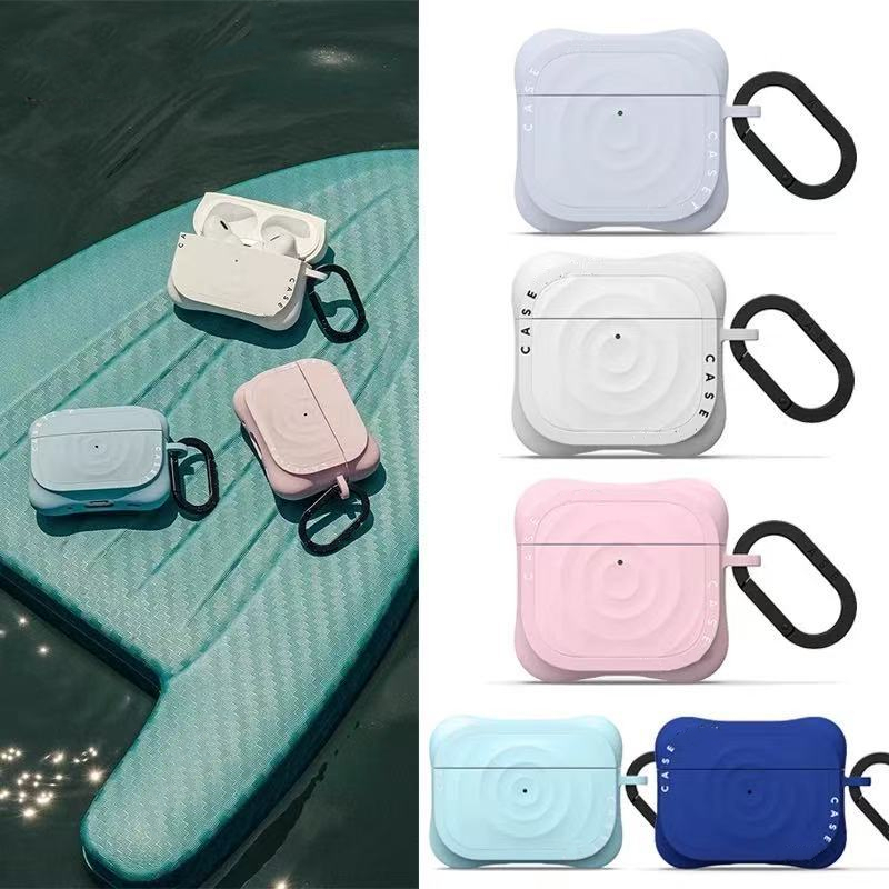 ป้องกันการล่มสลายสําหรับ AirPods 4/3 Pro3/Pro2/Pro กันกระแทกซิลิโคนป้องกันหูฟังกรณีฝาครอบหูฟังทั้งหมดพร้อมพวงกุญแจ