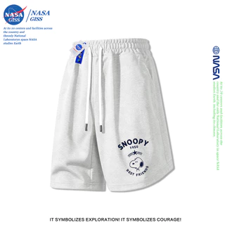 NASA กางเกงขาสั้นชายหญิง สไตล์ลำลอง summer SNOOPY พิมพ์ลาย Shorts ผ้านุ่ม หลวมและระบายอากาศ ทรงสวย ใส่สบาย