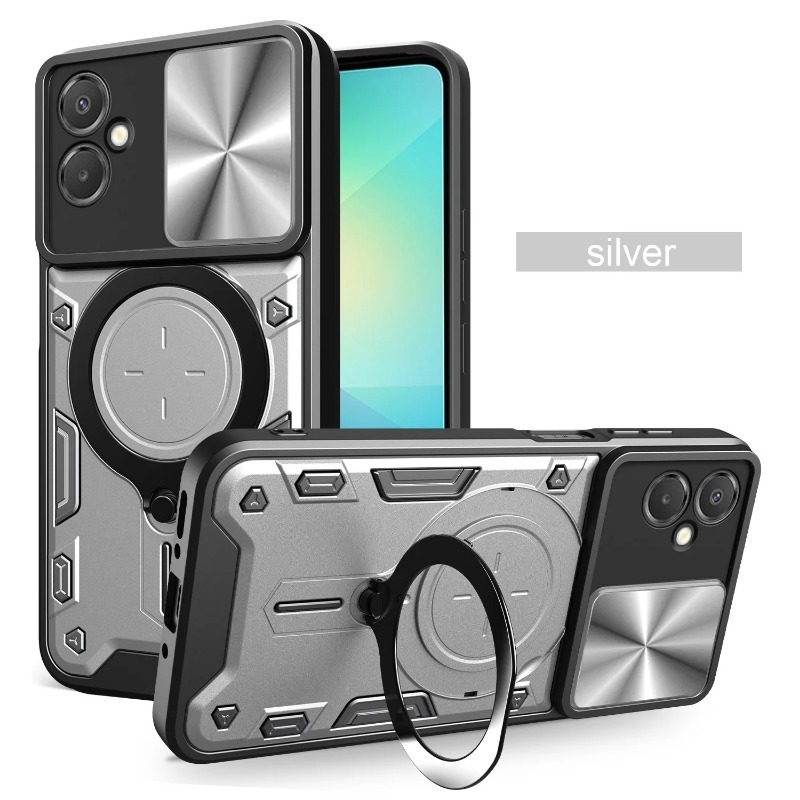 SAMSUNG เคสโทรศัพท์สําหรับSamsung Galaxy A57 A56 A16 A35 A36 A54 A55 A06 A17 A07 LTE 5G 4G LTEเกราะแหวนขาตั้งสไลด์หน้าต่างเคสโทรศัพท์ป้องกันกันกระแทกปกหลัง