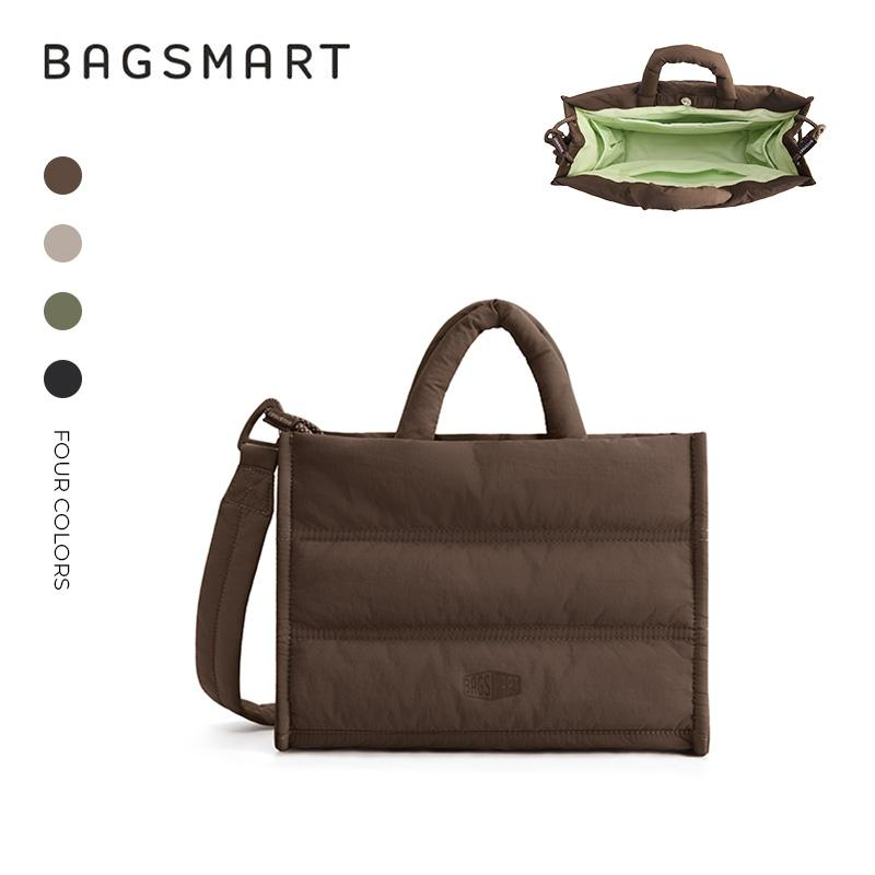 BAGSMART TRINI กระเป๋าสะพายข้างผู้หญิง กระเป๋าสะพายไหล่ 15L น้ำหนักเบา ทนน้ำ มีซิป หลายช่อง