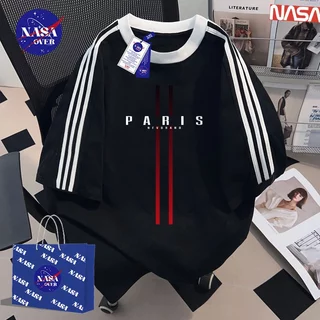 【จัดส่งตลอด 24 ชั่วโมง】🔥NASAชุดหน้าร้อนเรียบง่ายลำลองoversize เสื้🌍คอกลมใส่ได้ทั้งชายหญิงเสื้อYG1268
