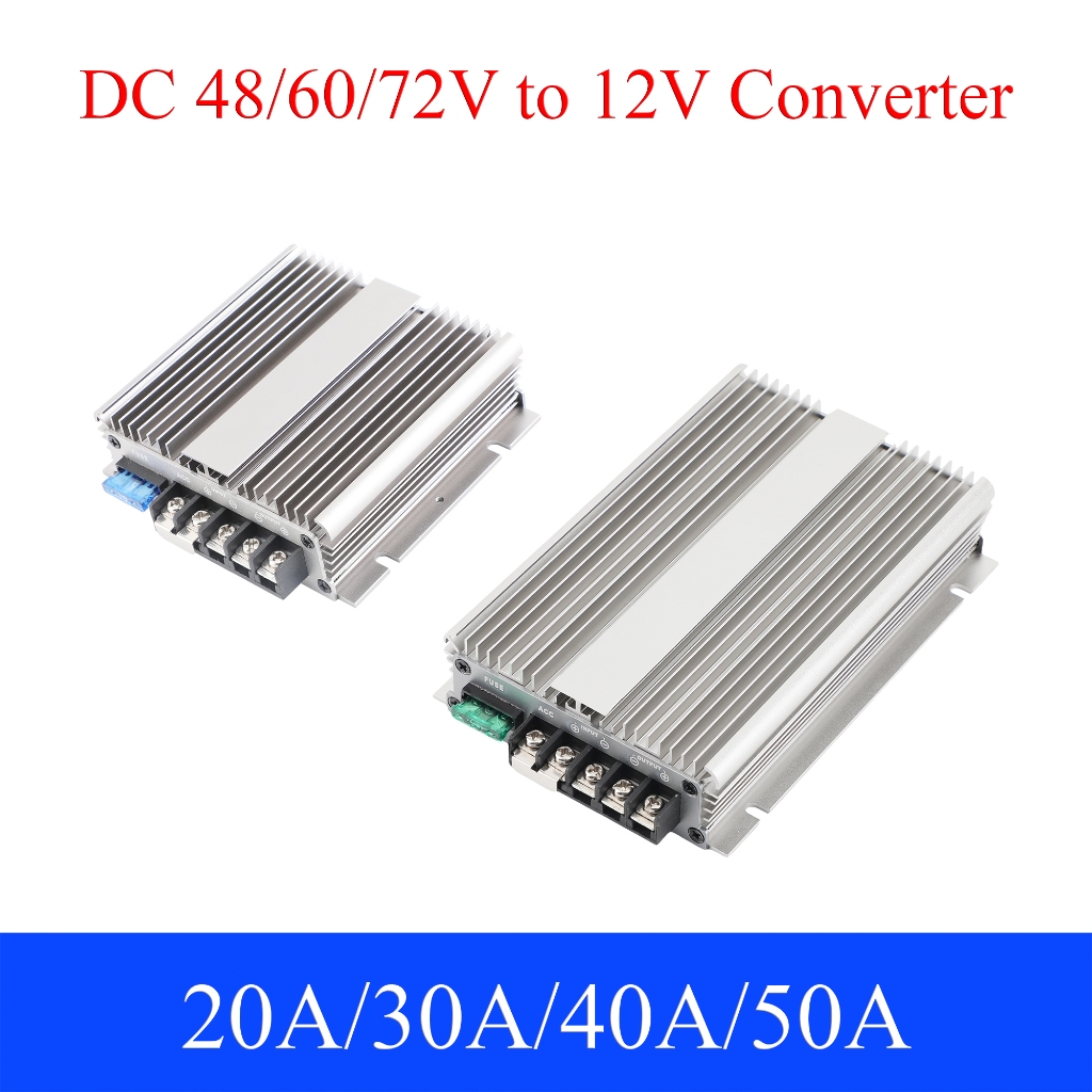 48v/60v/72v ถึง 12V/24V DC Power Converter 20A 30A 40A 50A Buck Regulator Step Down Voltage Supply โ