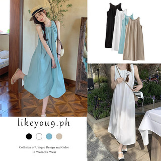 Plus Size Sleeveless Casual Dress For Women Korean Elegant Pleated A-Line Long Skirt
