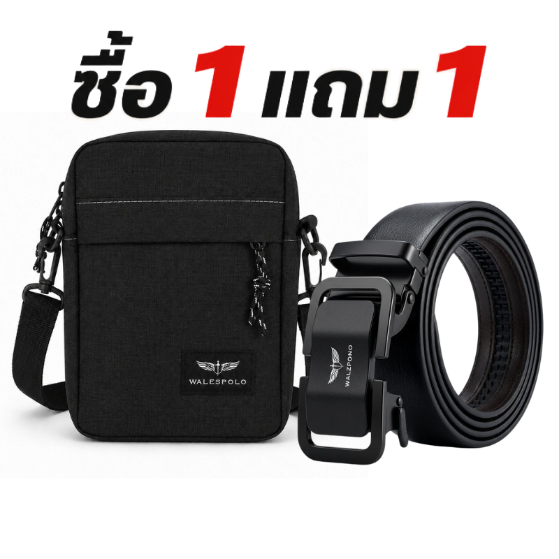 วอลส์โปโล กระเป๋าสะพายข้าง สําหรับผู้ชาย มีหลายช่องใส่ของได้เยอะ