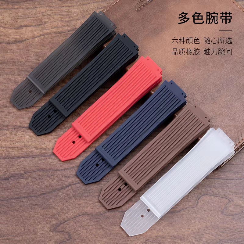 เหมาะสําหรับ Hengbao สายนาฬิกาชายยาง HUBLOT Hengbao/UBLOT ระเบิดสายนาฬิกาซิลิโคน 26 * 17 มม.