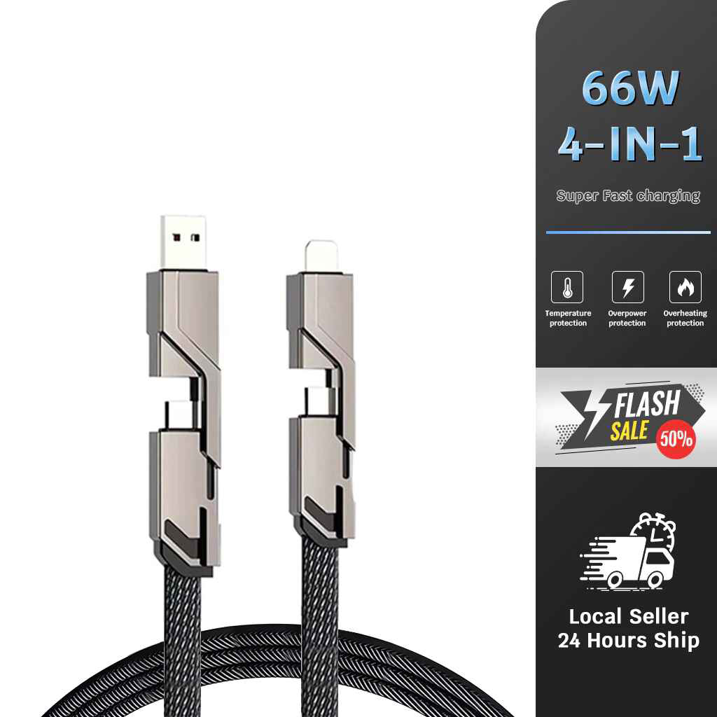ที่ชาร์จเร็ว 4 In 1 Type C 100W 1เมตร 2เมตร สําหรับ Type C