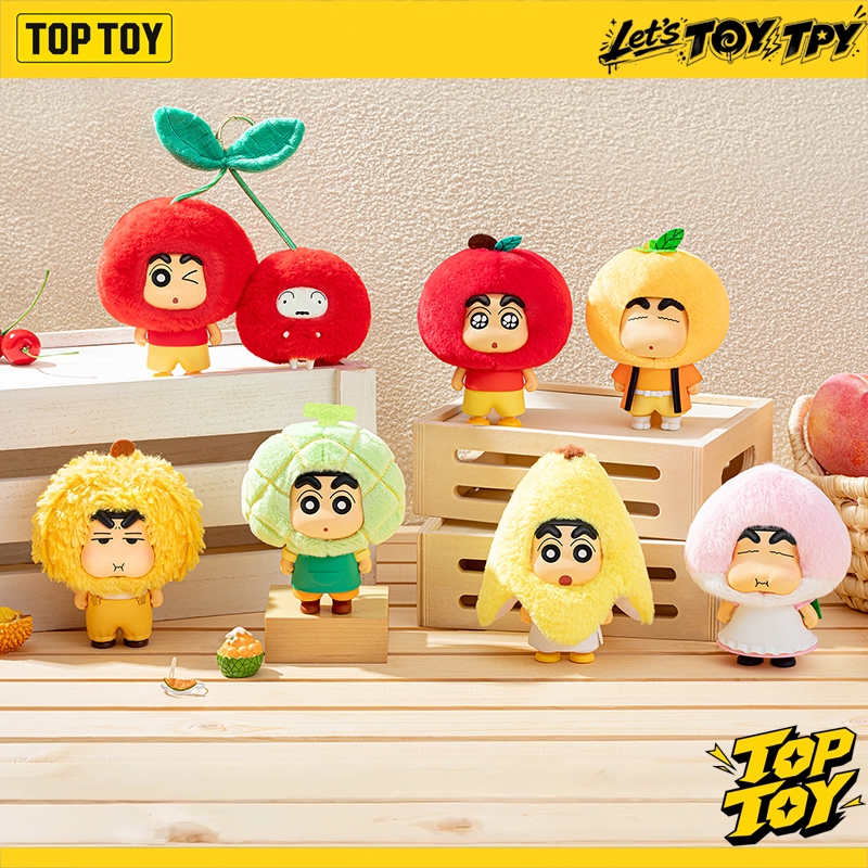 TOPTOY x CRAYON SHINCHAN ผลไม้ Cottage Series จี้กล่องตาบอดสะสมตัวเลขตุ๊กตาตุ๊กตาพวงกุญแจของขวัญวันเกิดของขวัญตุ๊กตาพวงกุญแจ