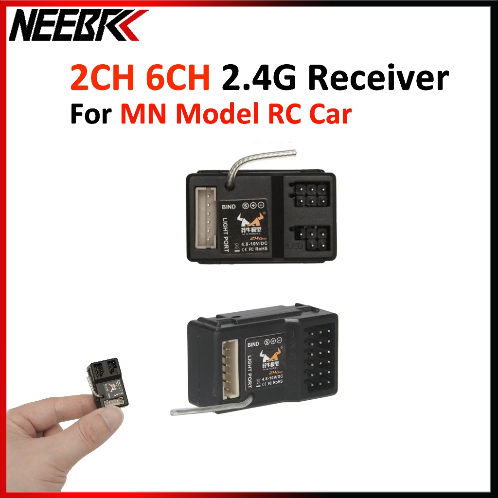 2CH 6CH 2.4G ตัวรับสัญญาณ LED Light Group 4.8-10V สําหรับ 1/12 RC Crawler รถ MN82 MN78 MN99 MN128 MN