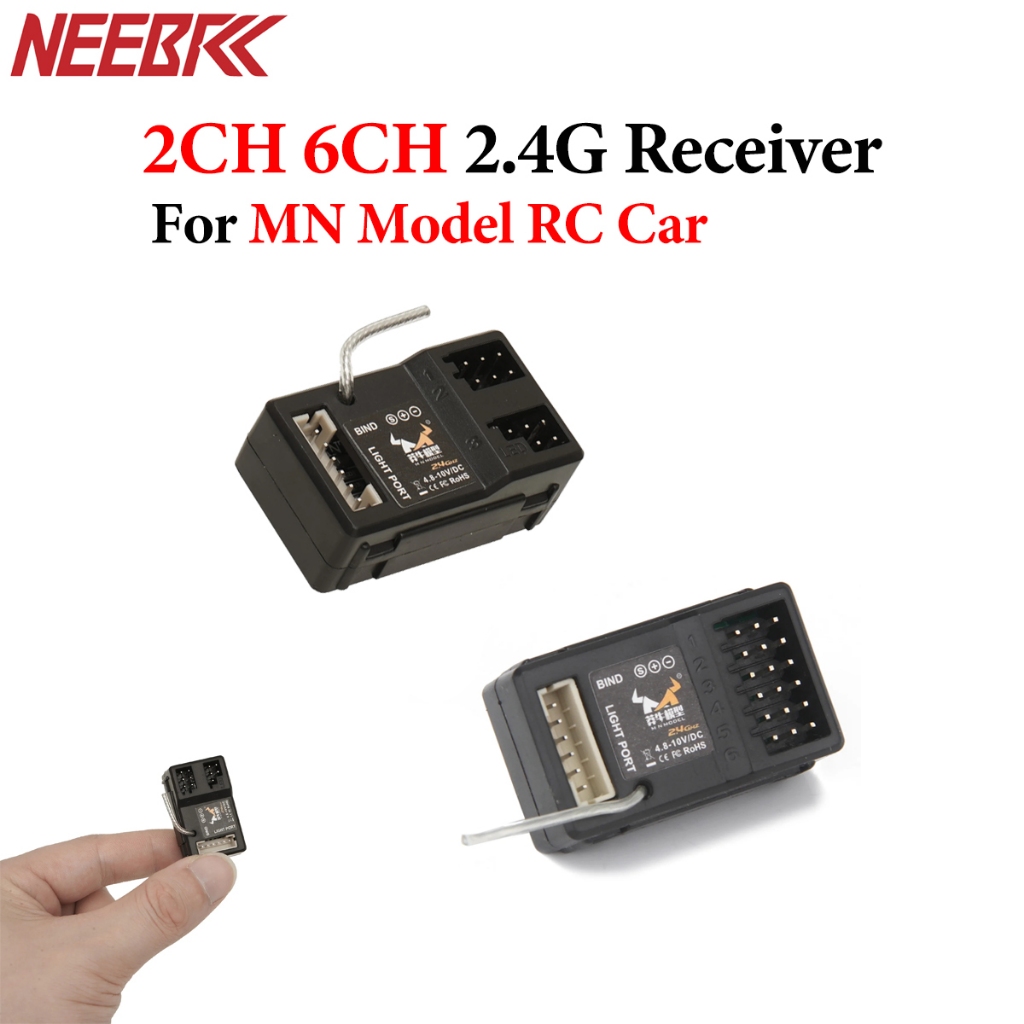 2CH 6CH 2.4G ตัวรับสัญญาณ LED Light Group 4.8-10V สําหรับ 1/12 RC Crawler รถ MN82 MN86 MN78 MN99 MN1