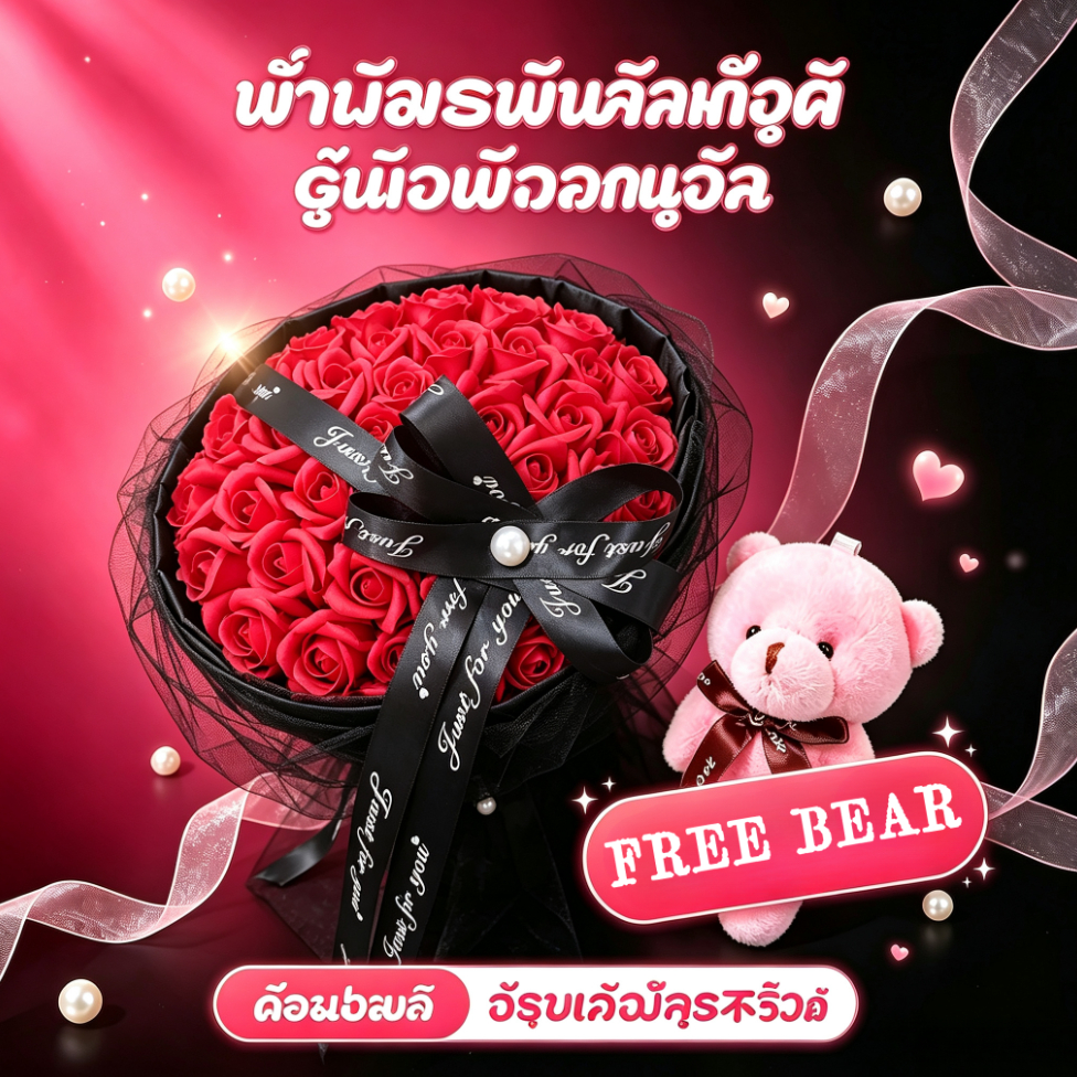 99 กุหลาบช่อแฟนวันเกิดวันวาเลนไทน์วันส่งท้ายปีเก่าของขวัญโรแมนติกสบู่ดอกไม้ที่เก็บรักษาไว้สาวสไตล์ใหม่-สบู่ดอกกุหลาบมัด99ช่อกุหลาบแฟนของขวัญเกิ