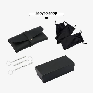 Laoyao.shop กรอบแว่นตาบรรจุภัณฑ์ด้านนอกแว่นตากระเป๋าผ้าแว่นตาผ้ามัลติฟังก์ชั่ไขควงเก็บปฏิบัติแบบพกพาเครื่องมือป้องกันดวงตา PJ001