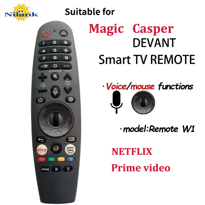 NiLANK Magic รีโมทควบคุมเสียง/เมาส์ เหมาะสำหรับ DEVANT Aconatic Casper Prestiz รีโมททีวีอัจฉริยะ