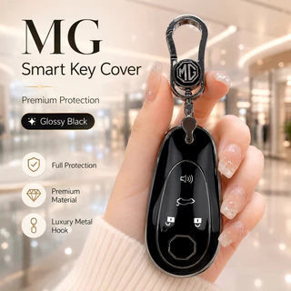 MG S5 EV D+ V+ X+ Cyberster Silver Edge สีดําสีขาวสมาร์ทฝาครอบกุญแจรีโมทพร้อมพวงกุญแจ