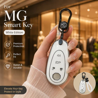 MG S5 EV D+ V+ X+ Cyberster Silver Edge สีดําสีขาวสมาร์ทฝาครอบกุญแจรีโมทพร้อมพวงกุญแจ
