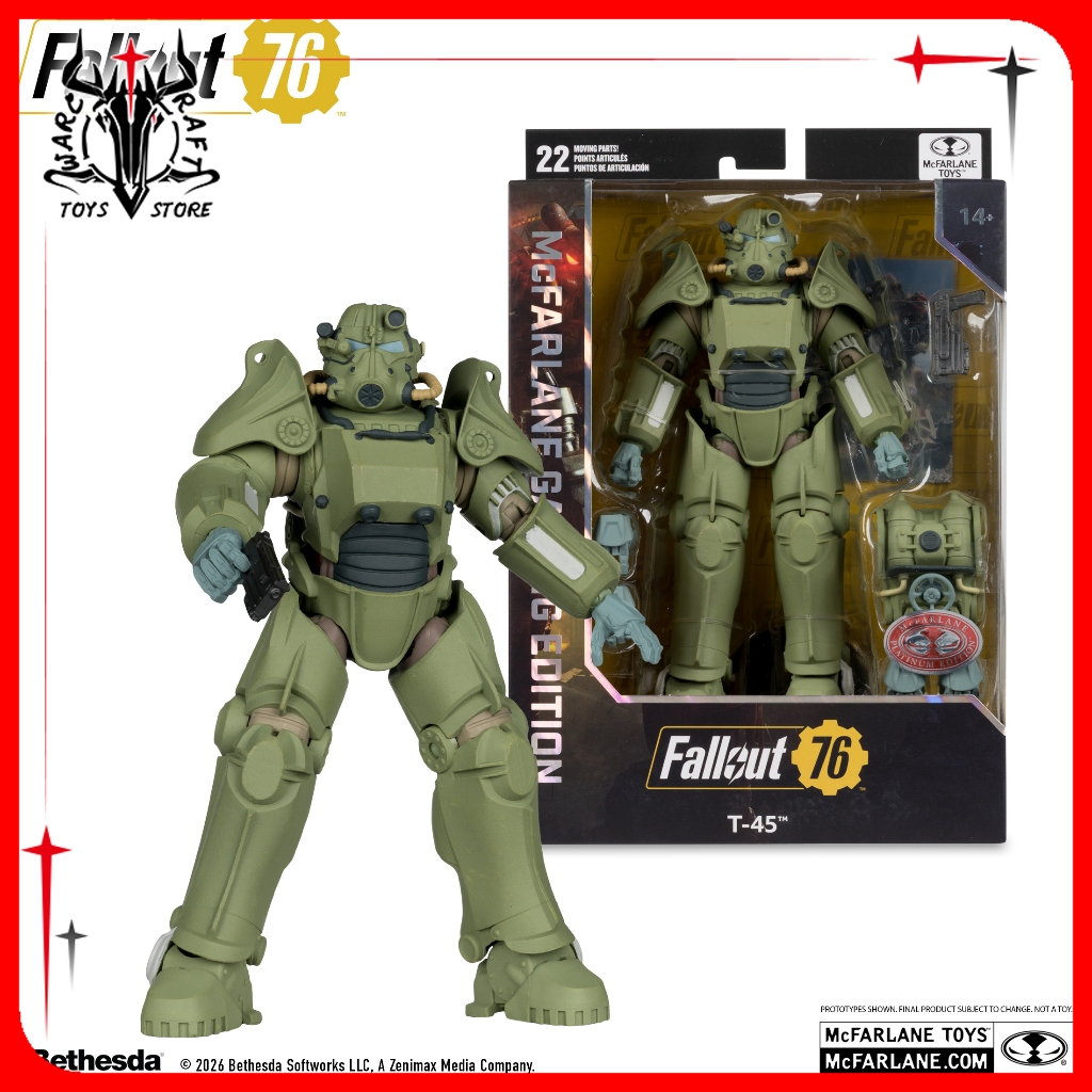 [2026.6]McFarlane Toys FALLOUT T45 MILITARY ARMOR (FALLOUT 76 ) GAMING EDITION 7 นิ้ว Action Figure