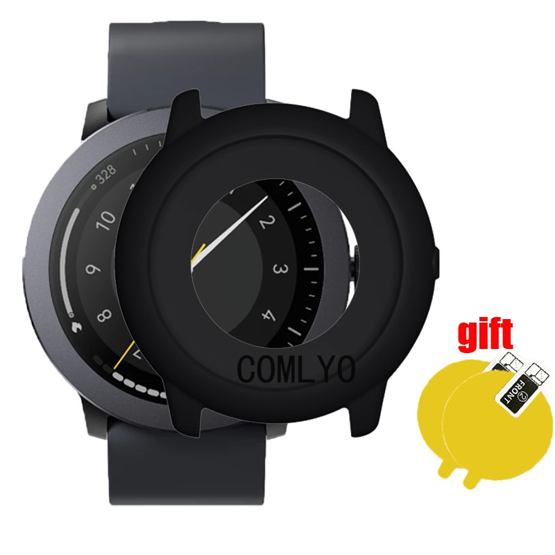 สําหรับ Realfit Smart watch N2601 เคสกันชนซิลิโคนอ่อนนุ่มครึ่งฝาครอบฟิล์มป้องกันหน้าจอ