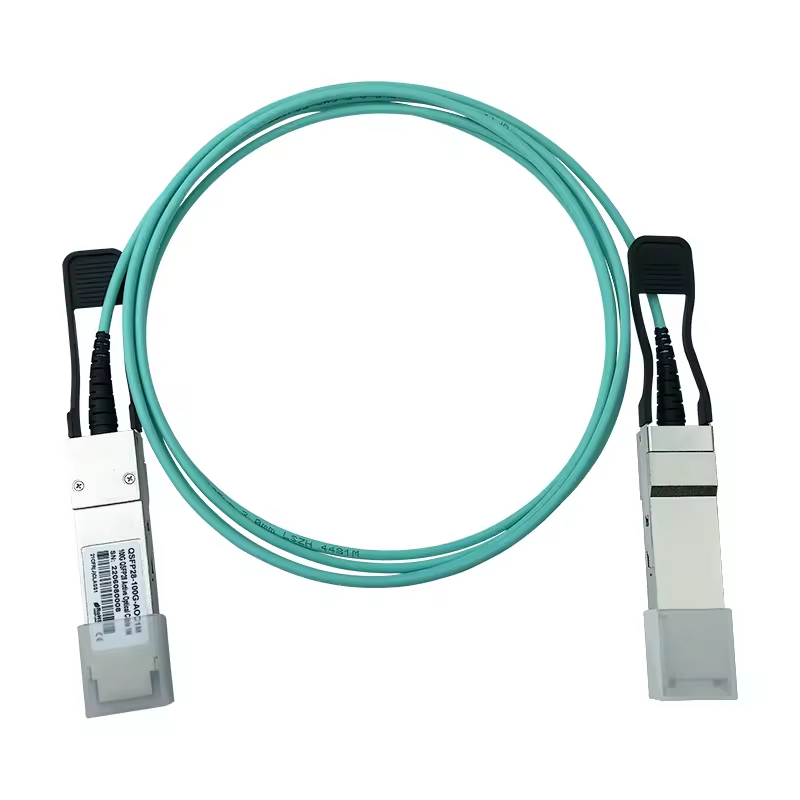 100G AOC QSFP28 สาย 1-30m OM3 สําหรับ Cisco QSFP-100G-AOC1-30M พร้อม MikroTik,Juniper Fiber Switch